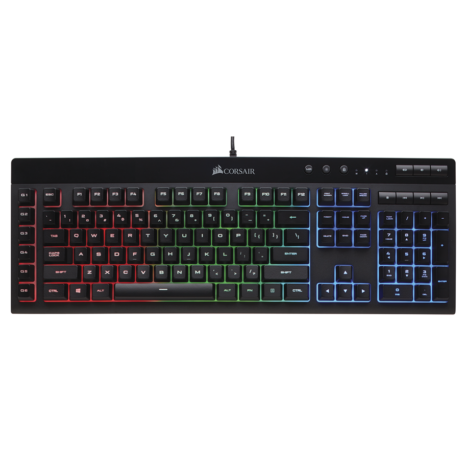 Näppäimistöt - Corsair Gaming K55 RGB - ND - Pelinäppäimistö - Pohjoismainen - Musta - CH-9206015-ND