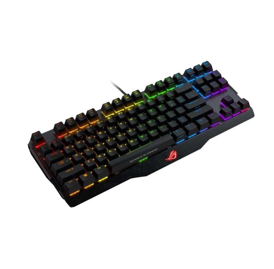 Näppäimistöt - ASUS ROG Claymore Core Cherry MX Red RGB - US - Pelinäppäimistö - ilman numpadia - Englanti (US) - Musta - 90MP00I1-B0UA00
