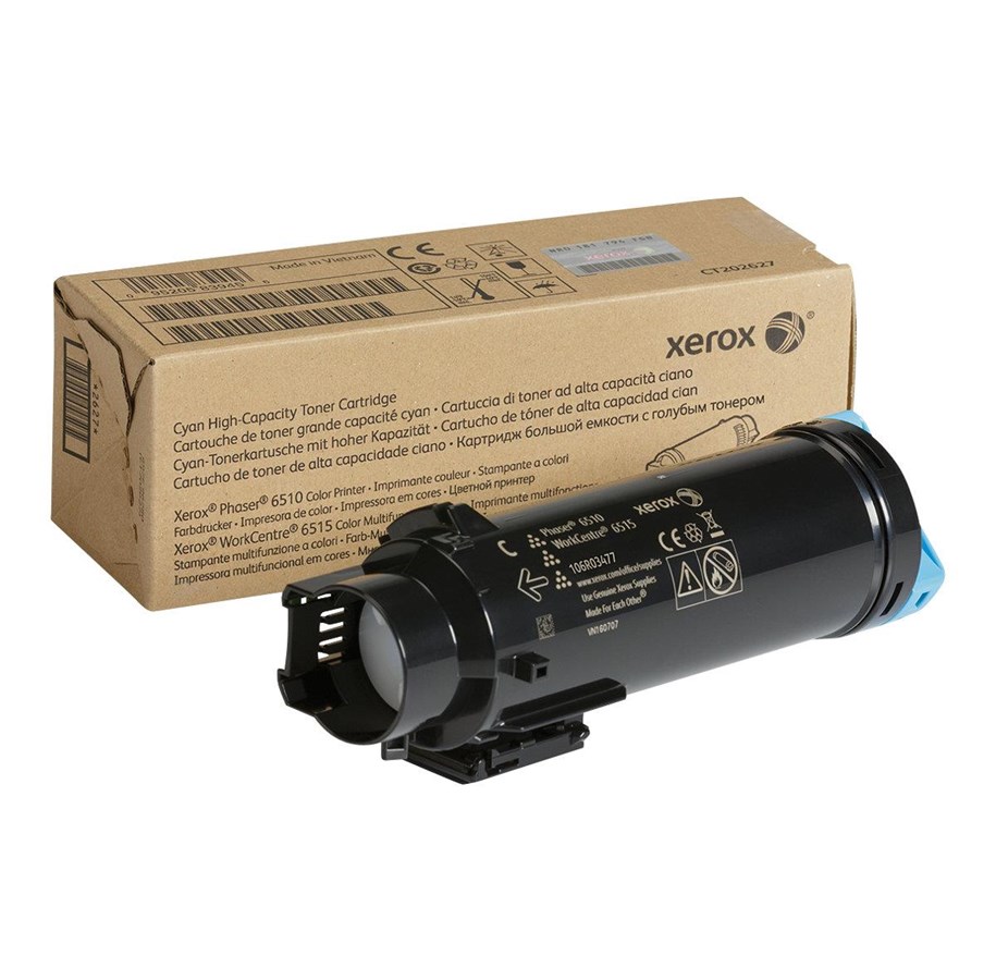 Mustepatruunat, värikasetit ja lisävarusteet - Xerox WorkCentre 6515 - high capacity - cyan - original - toner cartridge - 106R03477