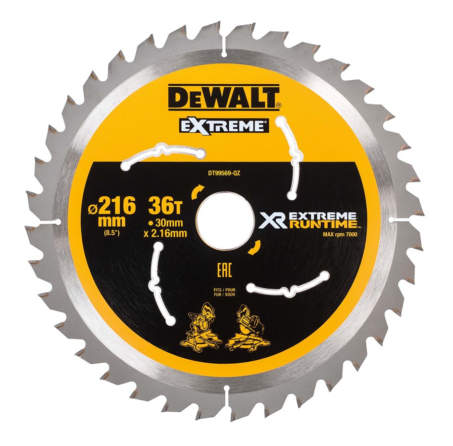 Pyörösahat - Dewalt Extreme Runtime Circular Saw Blade 216mm Bore 30mm 36T - DT99569-QZ