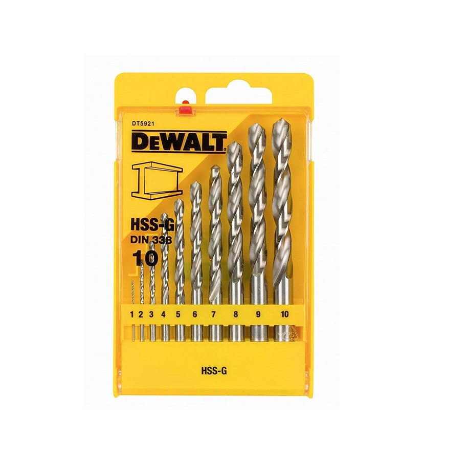 Poranterät & Ruuvauskärjet - Dewalt HSS-G metalliporakalusto 10 kpl. - DT5921-QZ