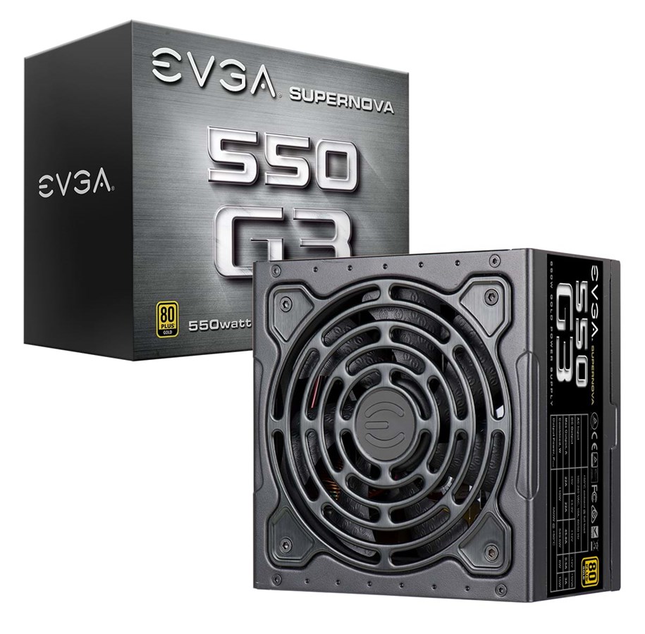 Virtalähde - EVGA SuperNOVA 550 G3 Virtalähde - 550 Watt - 130 mm - ATX - 80 Plus Kulta sertifioitu - 220-G3-0550-Y2