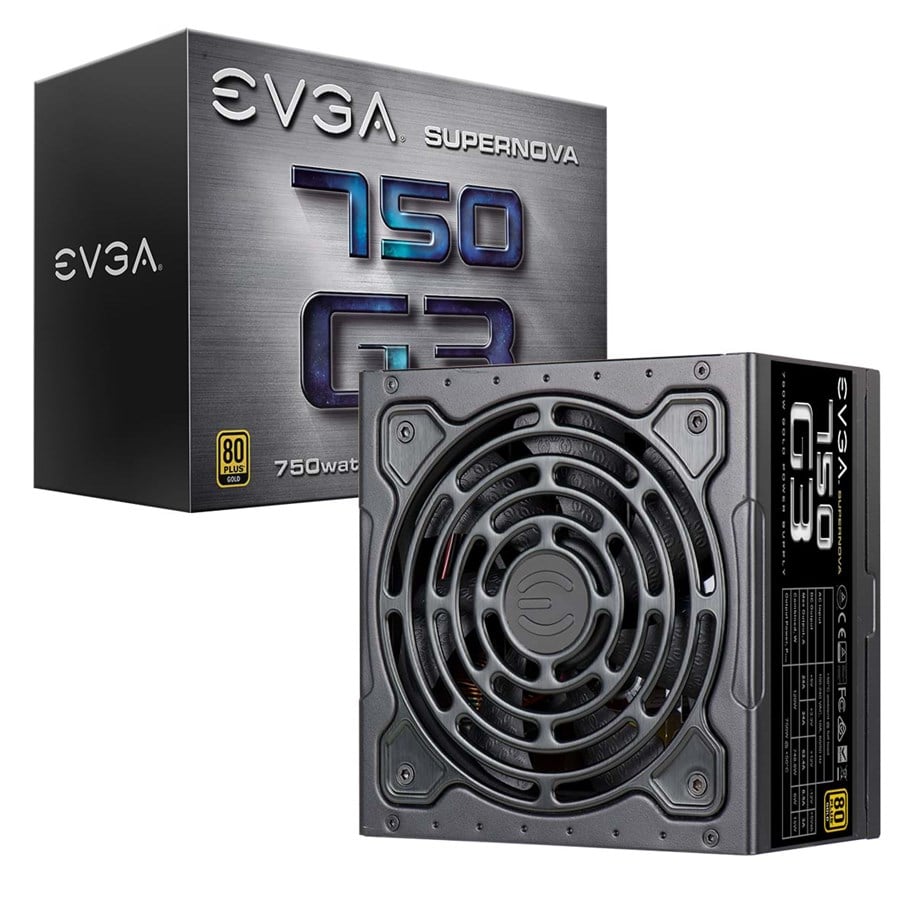 Virtalähde - EVGA SuperNOVA 750 G3 Virtalähde - 750 Watt - 130 mm - ATX - 80 Plus Kulta sertifioitu - 220-G3-0750-X2