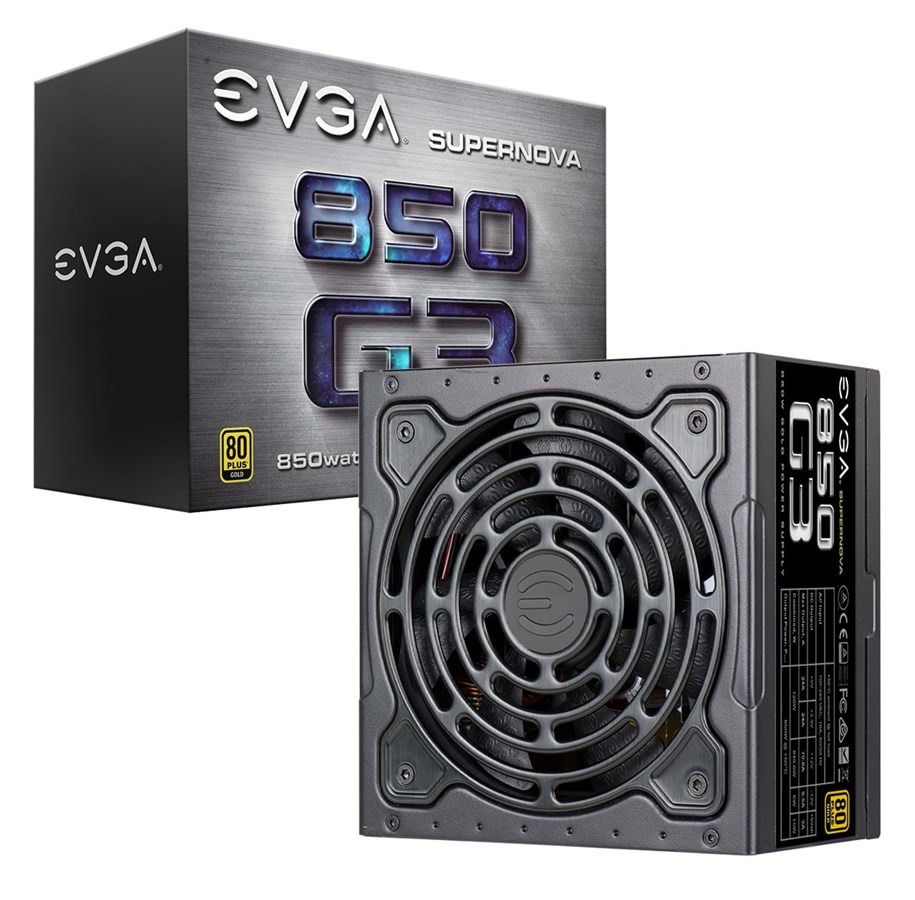 Virtalähde - EVGA SuperNOVA 850 G3 Virtalähde - 850 Watt - 130 mm - ATX - 80 Plus Kulta sertifioitu - 220-G3-0850-X2
