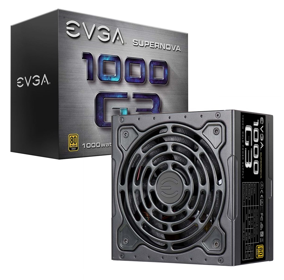Virtalähde - EVGA SuperNOVA 1000 G3 Virtalähde - 1000 Watt - 130 mm - ATX - 80 Plus Kulta sertifioitu - 220-G3-1000-X2