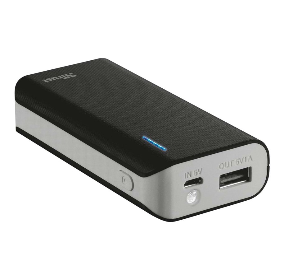 Powerbank - Trust PRIMO Powerbank - Black - 4400 mAh - 4400 mAh - 21224