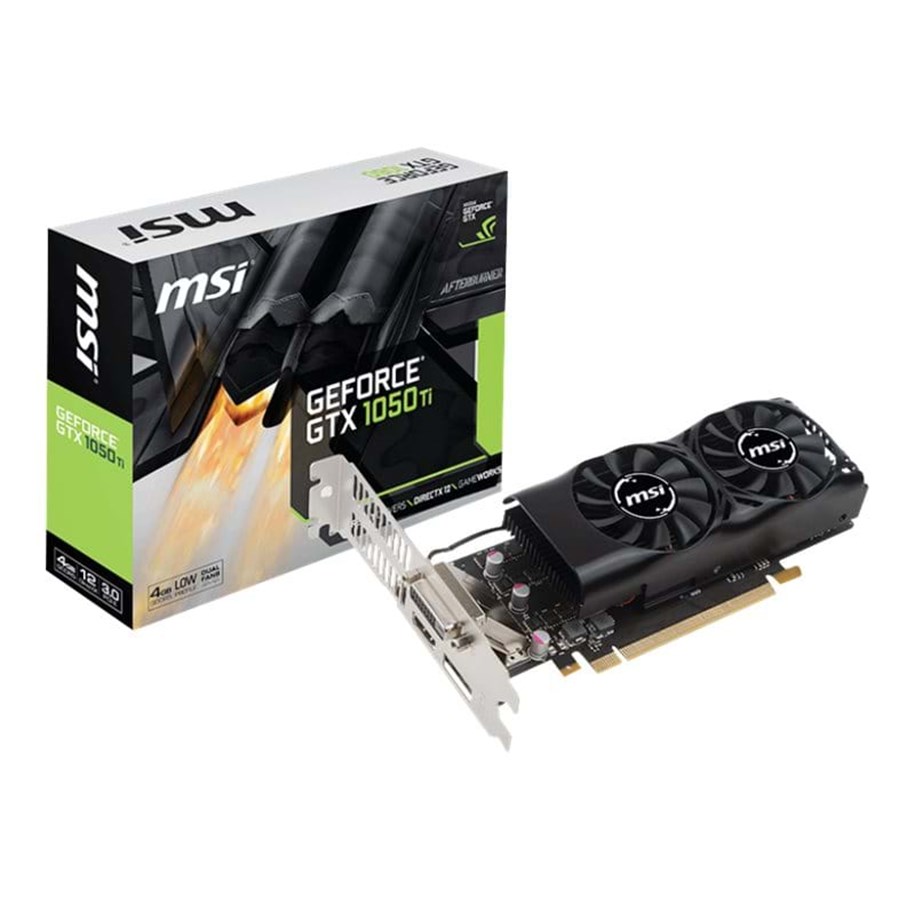Näytönohjaimet - MSI GeForce GTX 1050 Ti Low Profile - 4GB GDDR5 RAM - Näytönohjaimet - GTX 1050 Ti 4GT LP