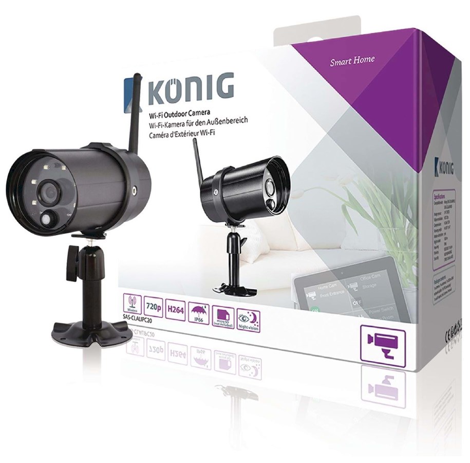 Valvontakamerat & DVR - König & Meyer WiFi Outd. Cam. HDIP66 SAS-CLALARM - 260887