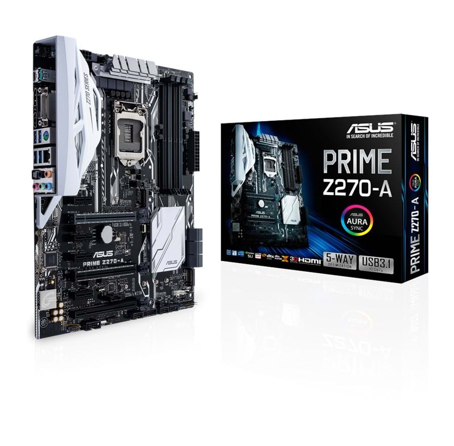 Emolevy - ASUS PRIME Z270-A Emolevy - Intel Z270 - Intel LGA1151 socket - DDR4 RAM - ATX - 90MB0RU0-M0EAY0