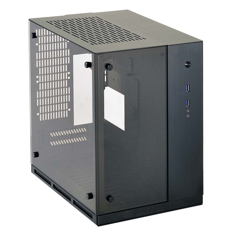 Kotelot - Lian Li PC-Q37WX Tempered Glas - Kotelot - Ultra small form factor - Musta - PC-Q37WX