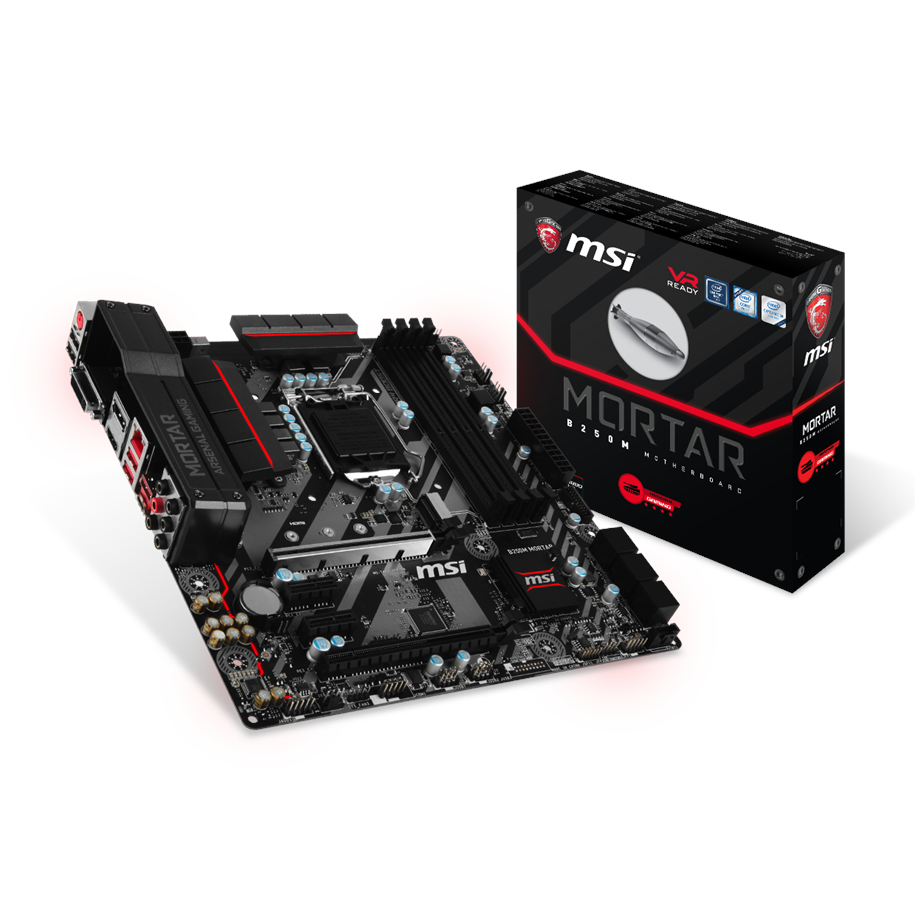 Emolevy - MSI B250M MORTAR Emolevy - Intel B250 - Intel LGA1151 socket - DDR4 RAM - Micro-ATX - B250M MORTAR