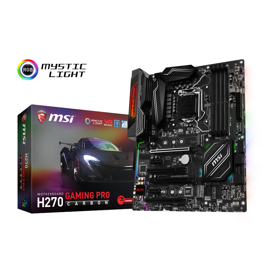 Emolevy - MSI H270 GAMING PRO CARBON Emolevy - Intel H270 - Intel LGA1151 socket - DDR4 RAM - ATX - H270 GAMING PRO CARBON