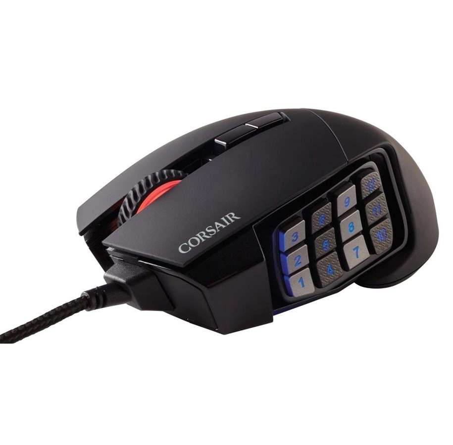 Hiiret - Corsair Gaming SCIMITAR PRO RGB MMO - Black - Pelihiiri - Optinen - 17 painiketta - Musta RGB-valolla - CH-9304111-EU