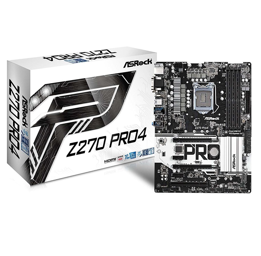 Emolevy - ASRock Z270 Pro4 Emolevy - Intel Z270 - Intel LGA1151 socket - DDR4 RAM - ATX - Z270 Pro4