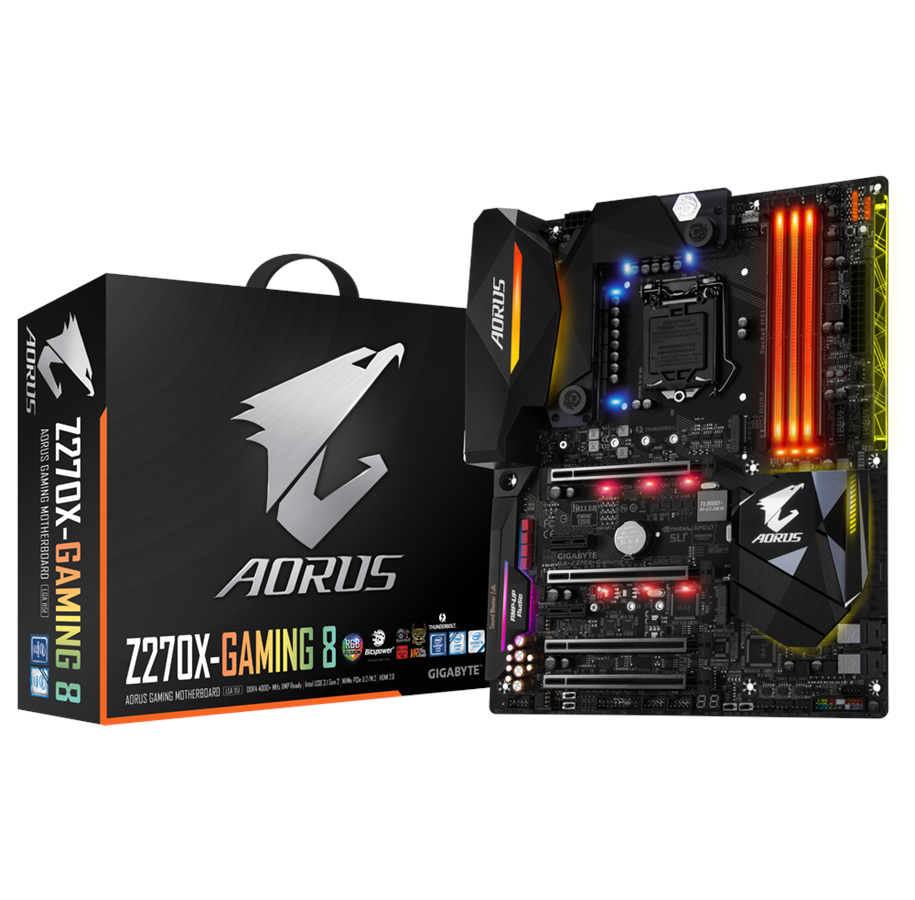 Emolevy - GIGABYTE AORUS GA-Z270X-Gaming 8 Emolevy - Intel Z270 - Intel LGA1151 socket - DDR4 RAM - ATX - GA-Z270X-Gaming 8