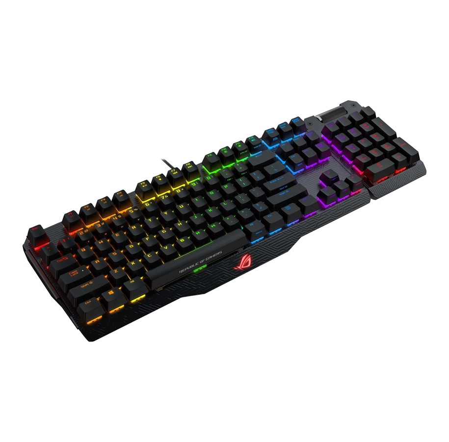 Näppäimistöt - ASUS ROG Claymore Cherry MX Red RGB - ND - Pelinäppäimistö - Pohjoismainen - Musta - 90MP00E0-B0NA00