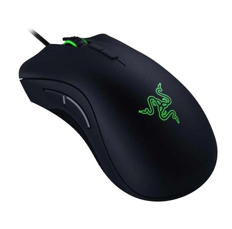 Hiiret - Razer DeathAdder Elite - Pelihiiri - Optinen - 7 painiketta - Musta vihreällä valolla - RZ01-02010100-R3G1