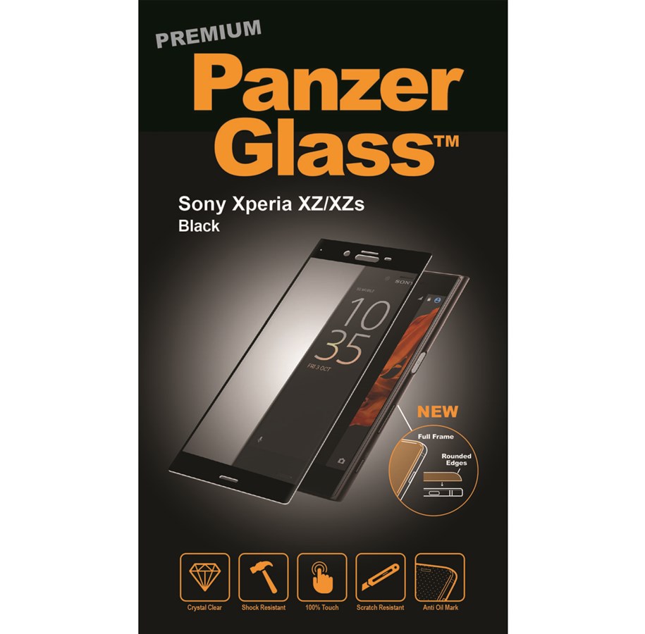 Puhelintarvikkeet - Näytönsuojat - PanzerGlass Sony Xperia XZ/XZs - Black (Premium Glass) - PANZER7601