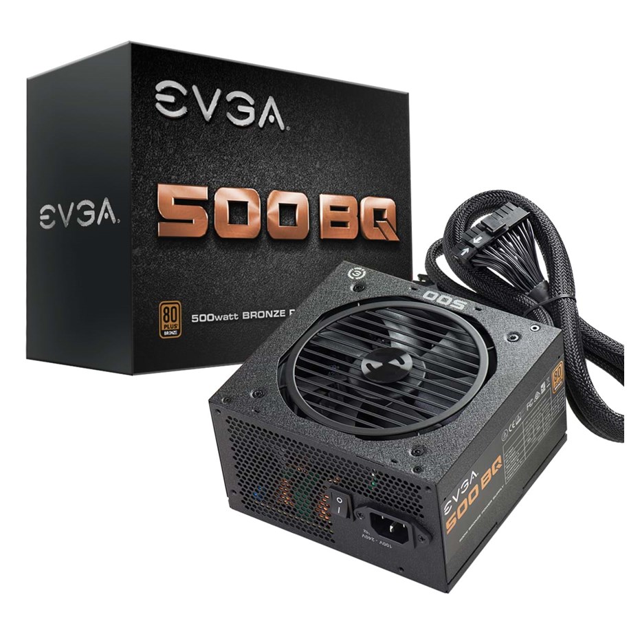 Virtalähde - EVGA BQ 500 Virtalähde - 500 Watt - 120 mm - ATX - 80 Plus Pronssi sertifioitu - 110-BQ-0500-K2