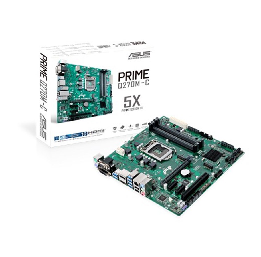 Emolevy - ASUS PRIME Q270M-C Emolevy - Intel Q270 - Intel LGA1151 socket - DDR4 RAM - ATX - 90MB0SZ0-M0EAYM
