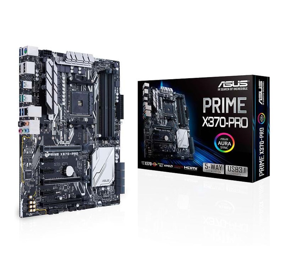 Emolevy - ASUS PRIME X370-PRO Emolevy - AMD X370 - AMD AM4 socket - DDR4 RAM - ATX - 90MB0TD0-M0EAY0
