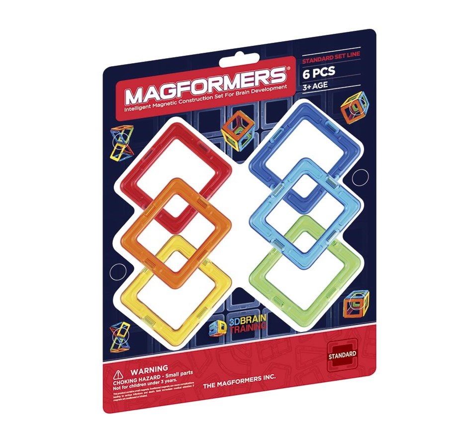 Rakennussarjat - Magformers Sateenkaari neliö - 6 kpl - 701001