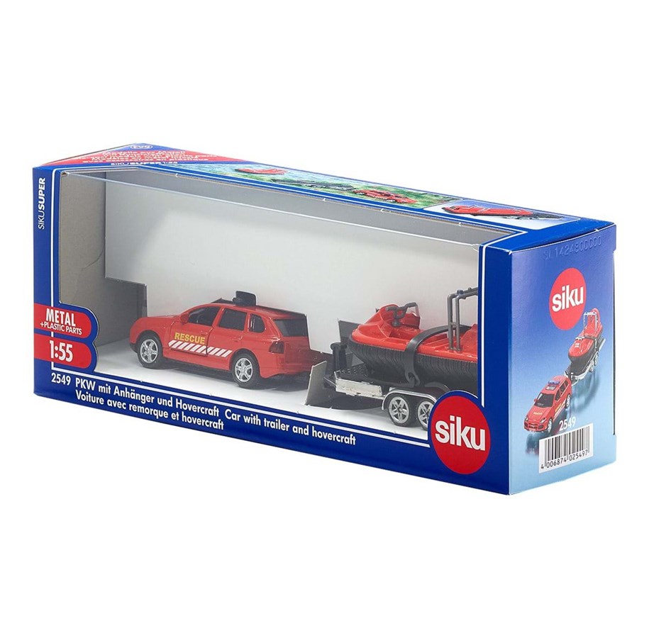 Leluautot - SIKU Super Car with trailer and hovercraft - 540029