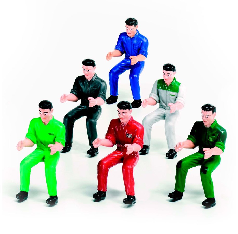 Leluautot - SIKU 1: 32 set of 6 7071 Tractor Drivers - 7071
