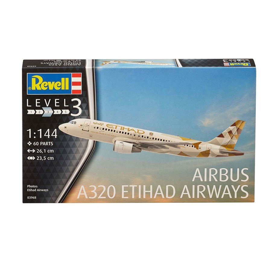 Pienoismallit - Revell Model Set-Etihad Airbus A320 - 63968
