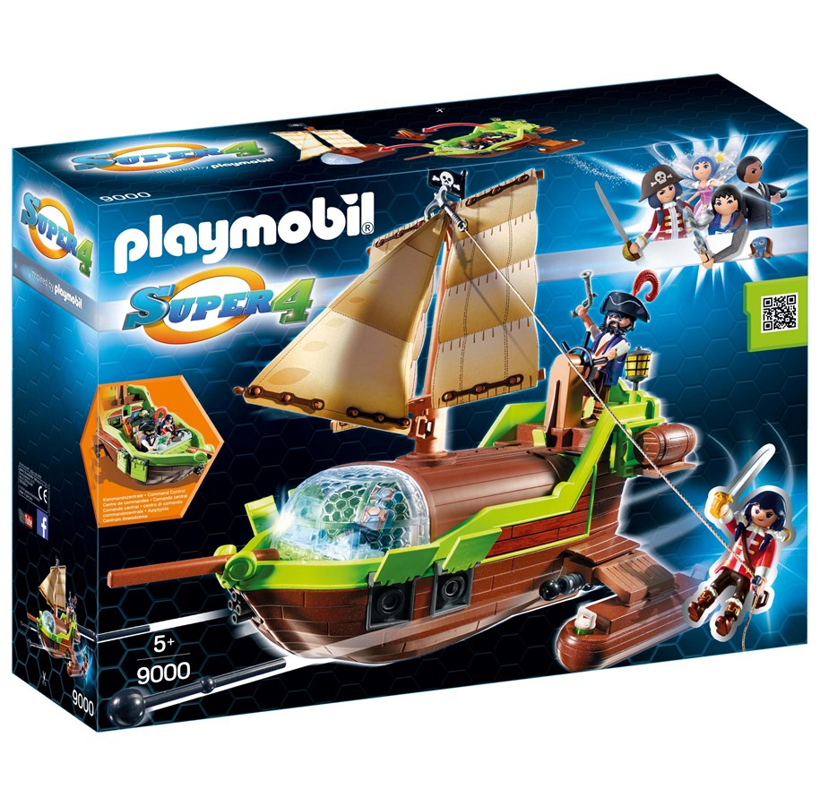 Playmobil - Playmobil Super 4 - Naamioitu merirosvolinnoitus ja Ruby - 9000