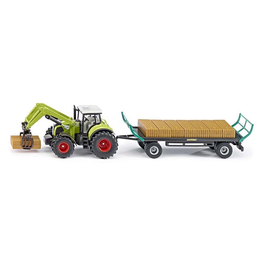 Leluautot - SIKU 1946  Tractor with Bale grab and Trailer 1:50 - 540030