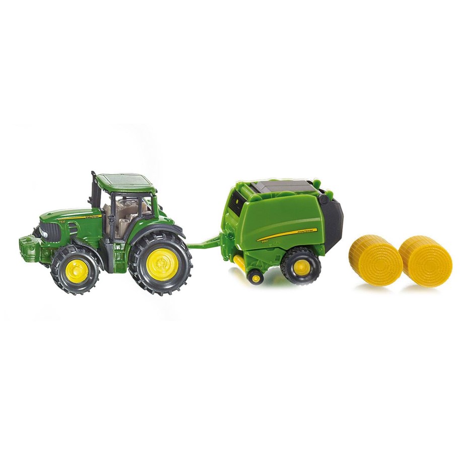 Leluautot - SIKU 1665  John Deere paalaimella. - 541856