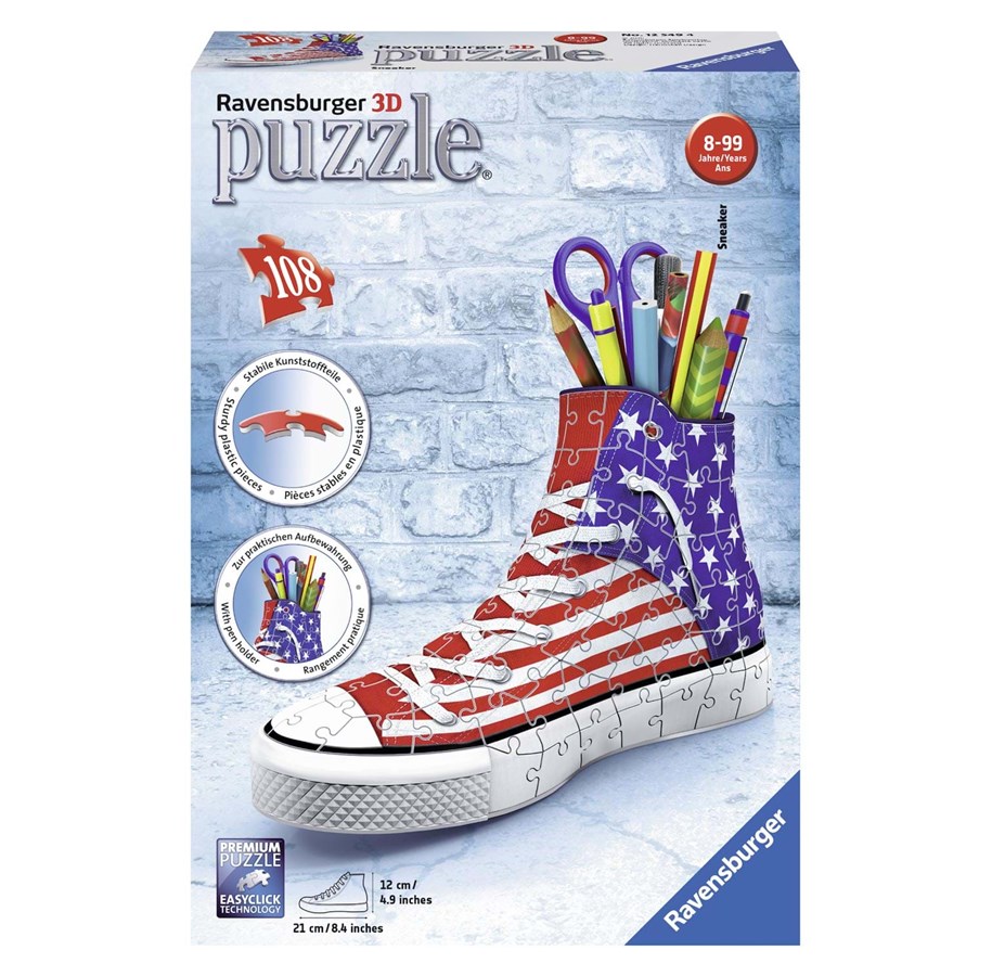 Palapelit - Ravensburger 3D-pulmapeli - Amerikka Sneaker 3D Palapeli - 125494