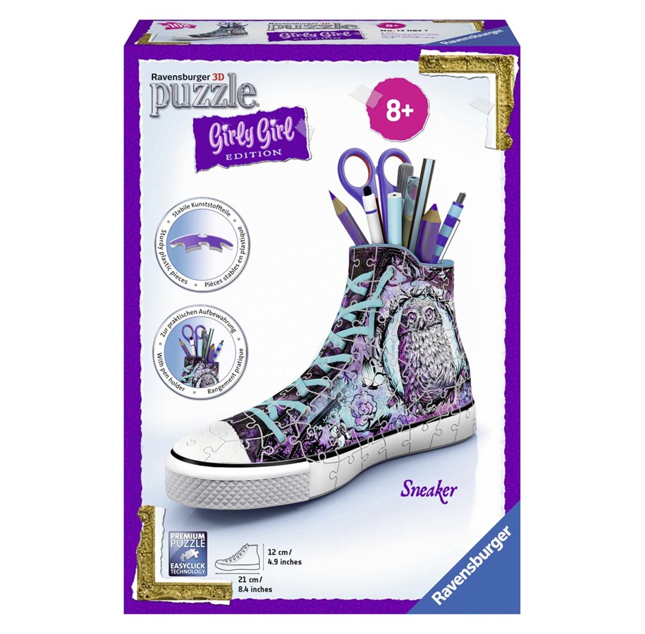Palapelit - Ravensburger Girly Girl 3D puzzle-Sneaker 3D Palapeli - 120857