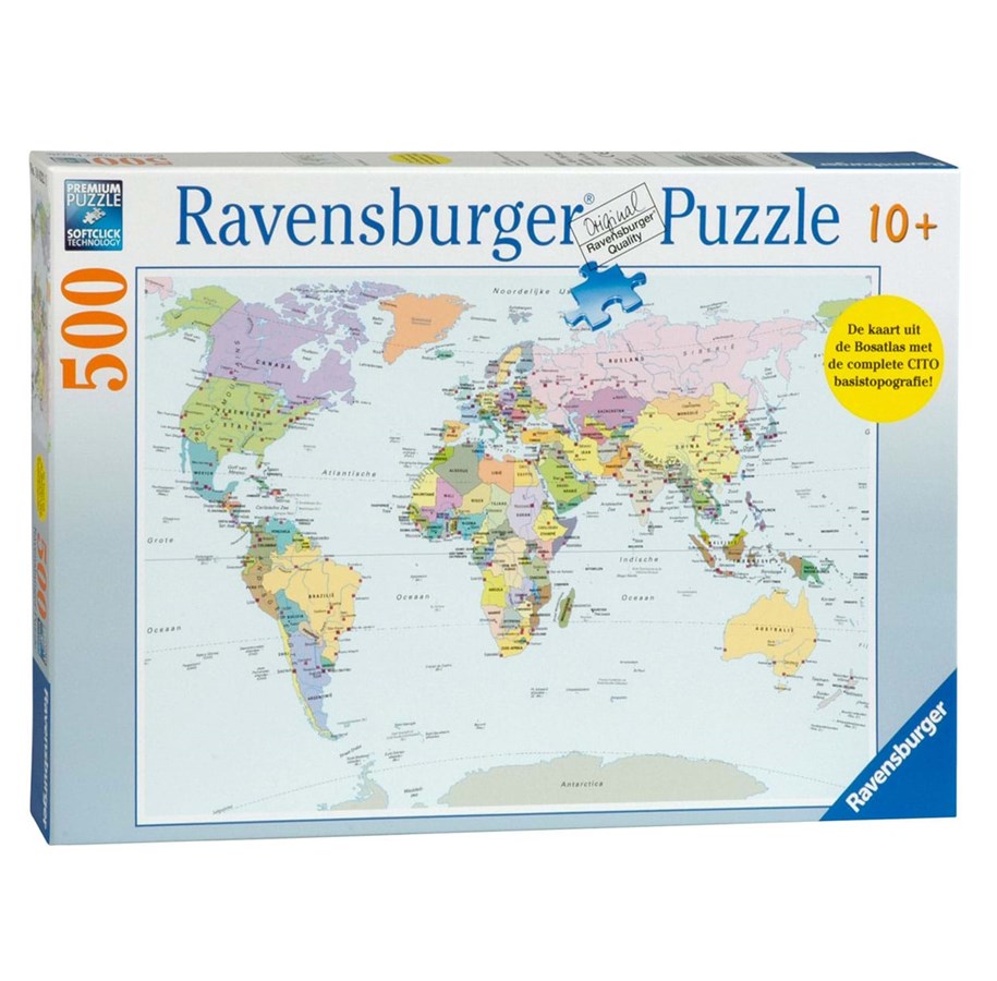 Palapelit - Ravensburger CITO Puzzle world map 500pcs - 146321