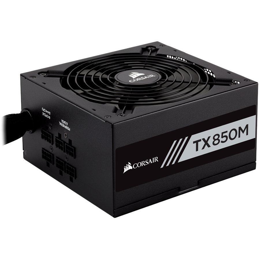 Virtalähde - Corsair TX850M Virtalähde - 850 Watt - 120 mm - ATX - 80 Plus Kulta sertifioitu - CP-9020130-EU