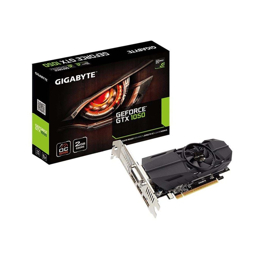 Näytönohjaimet - GIGABYTE GeForce GTX 1050 OC Low Profile - 2GB GDDR5 RAM - Näytönohjaimet - GV-N1050OC-2GL