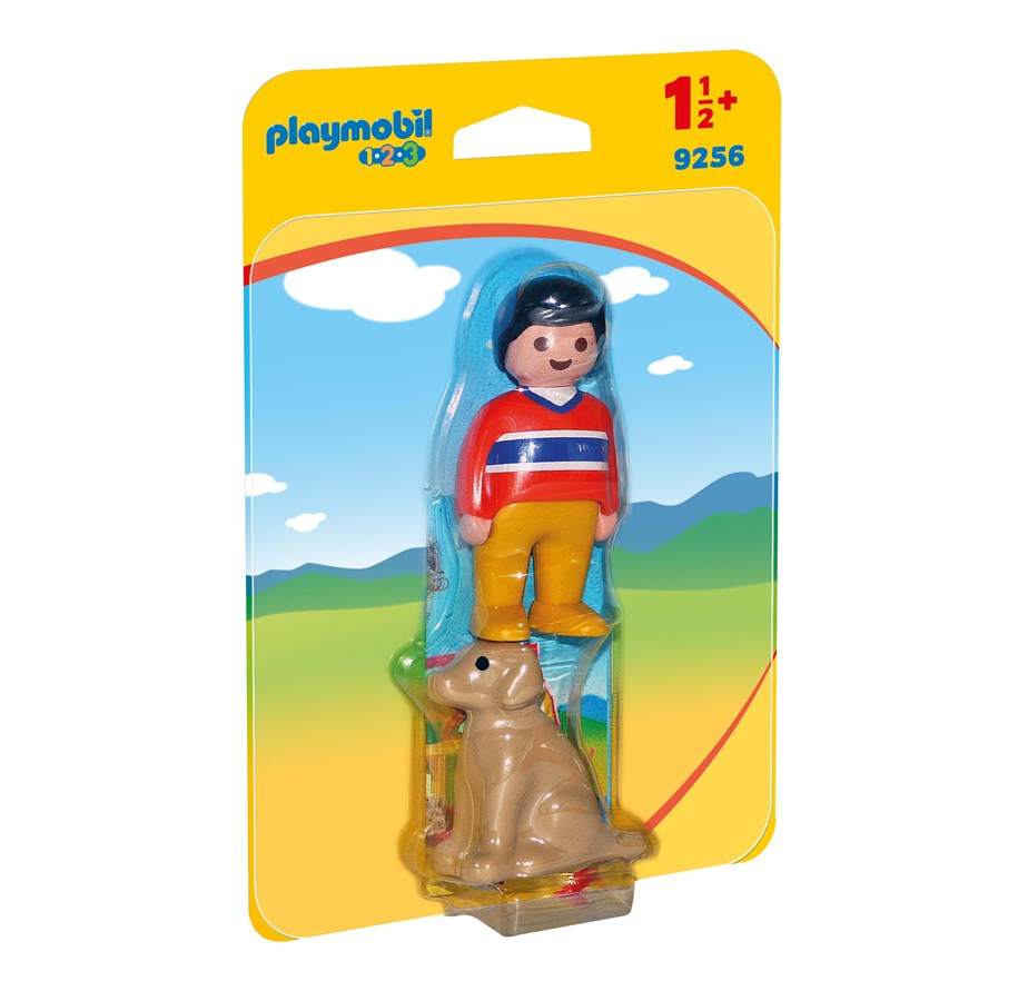 Hahmot - Playmobil 1.2.3 Poika ja koira - 9256