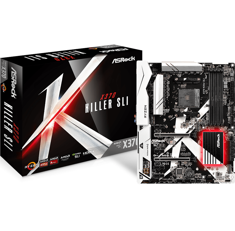 Emolevy - ASRock X370 Killer SLI Emolevy - AMD X370 - AMD AM4 socket - DDR4 RAM - ATX - X370 KILLER SLI