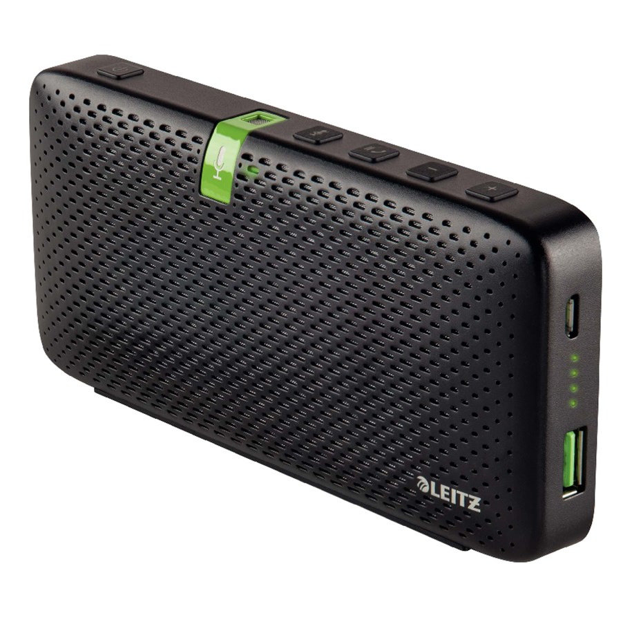 Kannettavat & Bilekaiuttimet - Leitz Bluetooth Mobile Conference kaiutin mus. - 65190095
