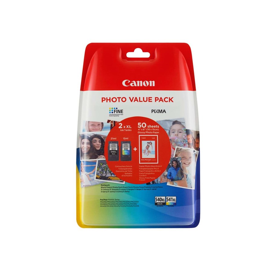 Paperit, valokuvapaperit ja tarrat - Canon PG-540 XL/CL-541XL Photo Value Pack - 5222B014