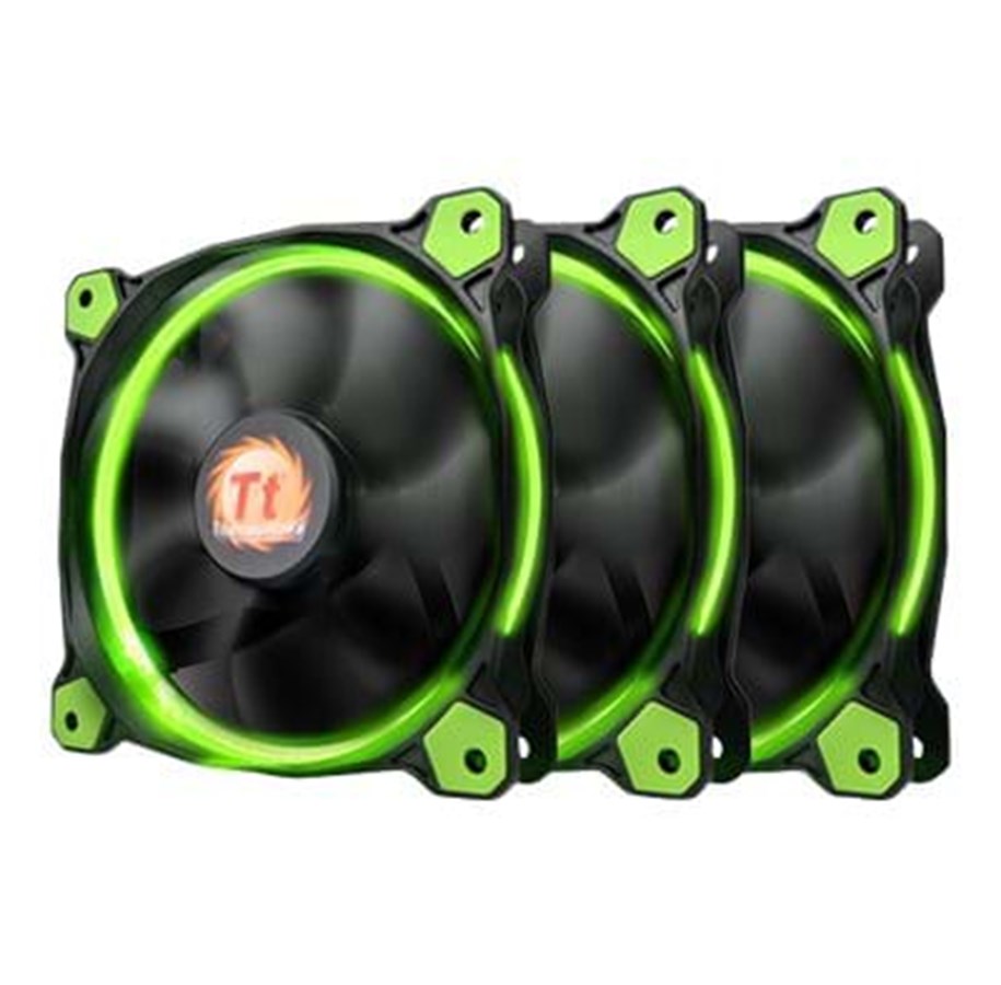 Kotelotuuletin - Thermaltake Riing 12 LED Green - Kotelotuuletin - 120mm - musta - CL-F055-PL12GR-A