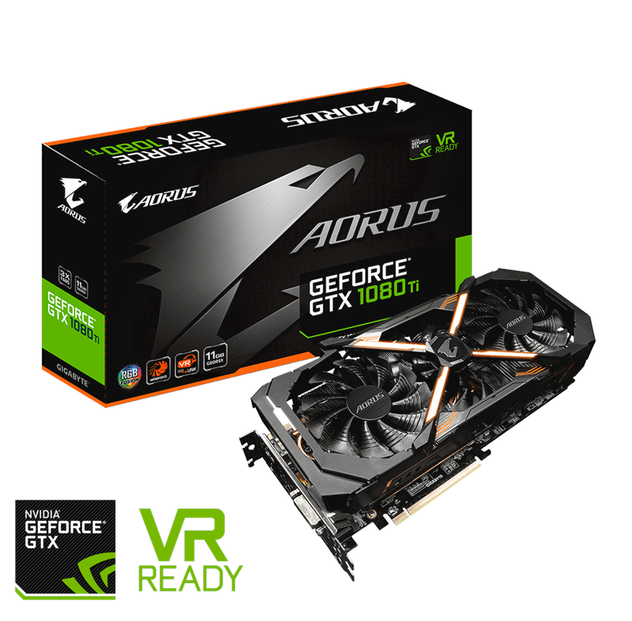 Näytönohjaimet - GIGABYTE GeForce GTX 1080 Ti AORUS - 11GB GDDR5X RAM - Näytönohjaimet - GV-N108TAORUS-11GD
