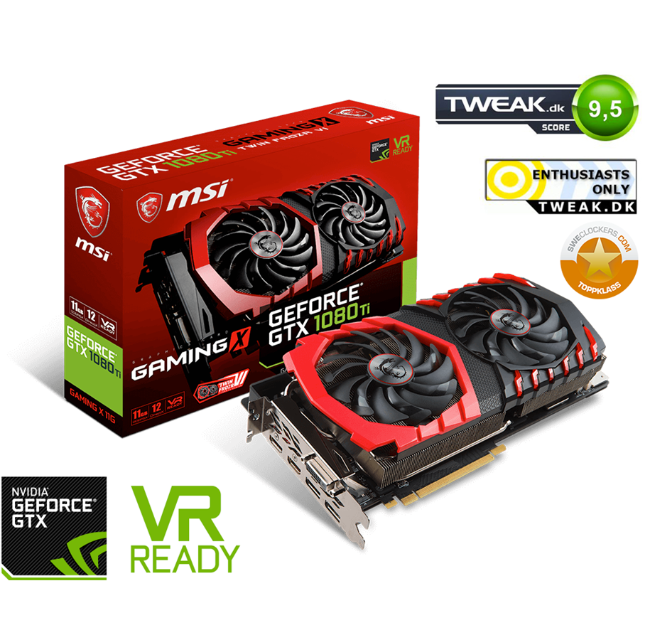 Näytönohjaimet - MSI GeForce GTX 1080 Ti GAMING X - 11GB GDDR5X RAM - Näytönohjaimet - GTX 1080 Ti GAMING X 11G