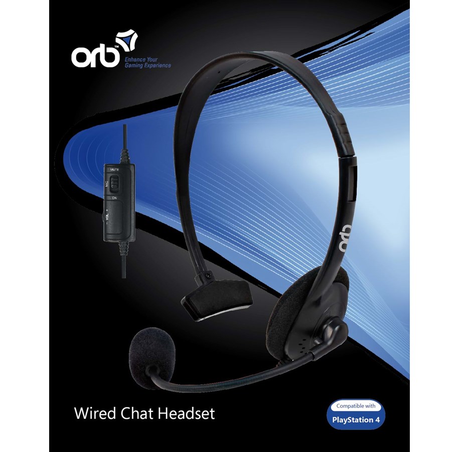 Pelit - lisävarusteet - Orb PS4 Wired Chat Kuulokkeet - Wired Headset - Sony PlayStation 4 - 6942949009024
