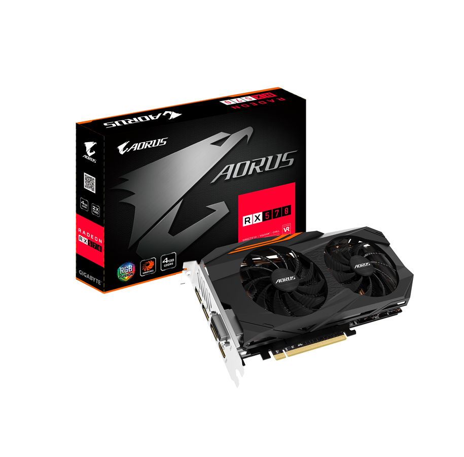 Näytönohjaimet - GIGABYTE Radeon RX 570 AORUS - 4GB GDDR5 RAM - Näytönohjaimet - GV-RX570AORUS-4GD
