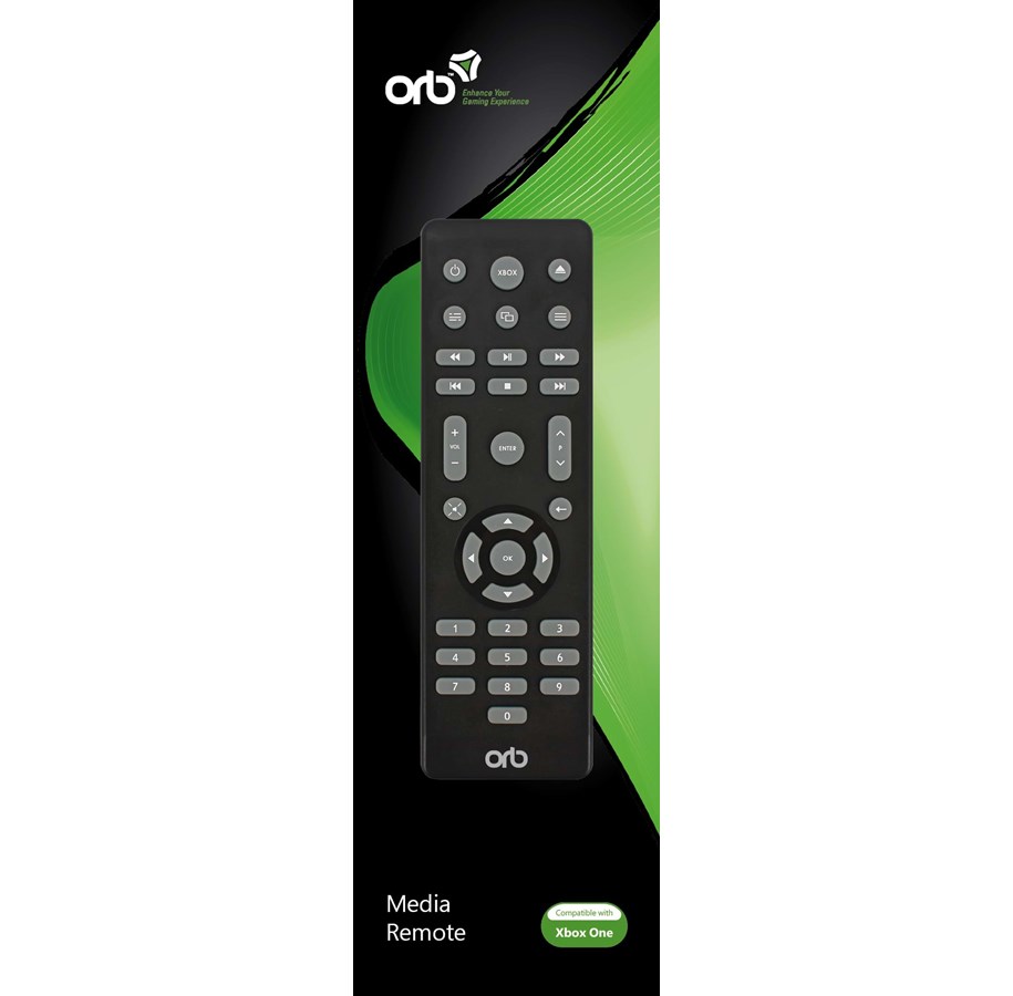 Pelit - lisävarusteet - Orb Xbox One Media Remote - Black - Wireless Remote control - Microsoft Xbox One - 6942949012789