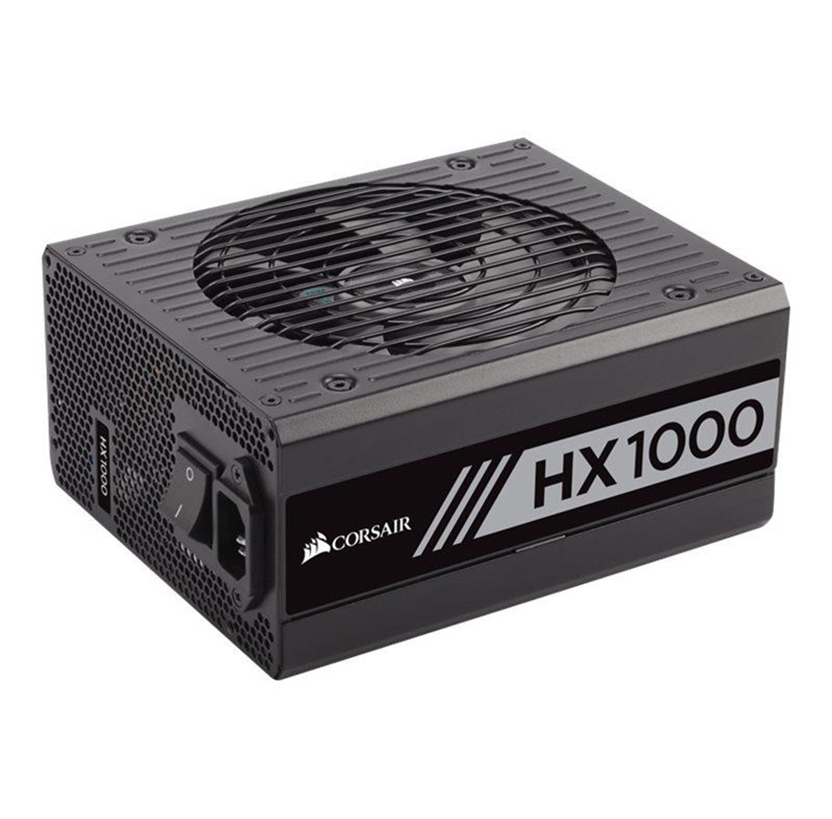 Virtalähde - Corsair HX1000 Virtalähde - 1000 Watt - 135 mm - ATX - 80 Plus Platina sertifioitu - CP-9020139-EU
