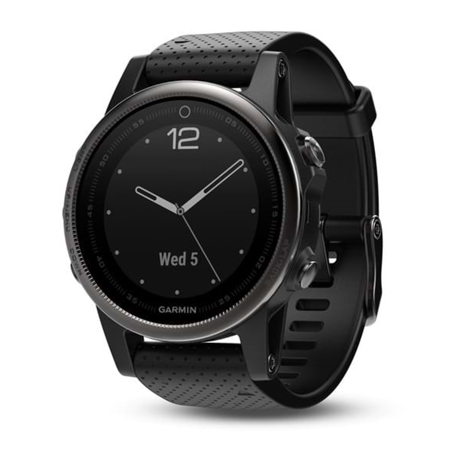 Älykellot, Urheilukellot & Aktiivisuusrannekkeet - Garmin Fēnix 5S Sapphire Slate Grey - Black Band - 010-01685-11