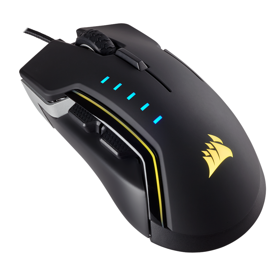 Hiiret - Corsair Gaming GLAIVE RGB Mouse - Aluminum - Pelihiiri - Optinen - 6 painiketta - Musta - CH-9302111-EU